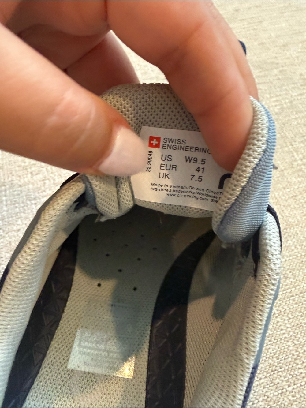 On Women’s Cloudtrail Waterproof Trail Shoes - Navy & Gray - Picture 6 of 8